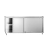 Stainless Steel Floor Cupboard PREMIUM - 1800x700mm - with Sliding Doors