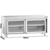 Stainless Steel Floor Cupboard PREMIUM - 1800x600mm - with Glass Sliding Doors