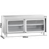Szafka robocza ze stali nierdzewnej PREMIUM - 1800x700mm - z szklanymi drzwiami suwanymi