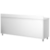 Stainless Steel Floor Cupboard PREMIUM - 2000x600mm - with Sliding Doors & Upstand