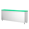 Szafka robocza ze stali nierdzewnej PREMIUM - 2000x700mm - z drzwiami suwanymi - z deską do krojenia, kolor: zielony