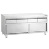 Edelstahl Arbeitsschrank PREMIUM - 2000x700mm - mit 4 Schubladen