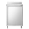 Stainless Steel Floor Cupboard PREMIUM - 600x600mm - with Hinged Doors & Upstand