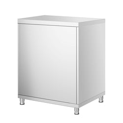 Szafka robocza ze stali nierdzewnej PREMIUM – 600 x 600 mm – z drzwiami skrzydłowymi