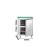 Szafka robocza ze stali nierdzewnej PREMIUM - 600x600mm - z zestawem drzwi na zawiasach - z deską do krojenia, kolor: zielony