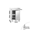 Stainless Steel Floor Cupboard PREMIUM - 600x700mm - with Hinged Doors & Upstand