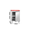 Stainless Steel Floor Cupboard PREMIUM - 600x700mm - with Hinged Door - incl. Chopping Board Red