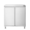 Stainless Steel Floor Cupboard PREMIUM - 800x700mm - with Hinged Doors