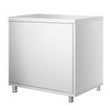 Stainless Steel Floor Cupboard PREMIUM - 800x600mm - with Hinged Doors