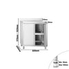 Stainless Steel Floor Cupboard PREMIUM - 800x600mm - with Double Doors & Upstand