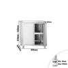 Stainless Steel Floor Cupboard PREMIUM - 800x600mm - with Hinged Doors