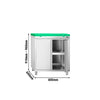 Stainless Steel Floor Cupboard PREMIUM - 800x600mm - with Double Doors - incl. Chopping Board Green