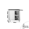 Szafka robocza PREMIUM – stal nierdzewna – 800 x 700 mm – z drzwiami skrzydłowymi – z blatem granitowym, zdjęcie 2 z 9