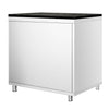 Szafka robocza PREMIUM – stal nierdzewna – 800 x 700 mm – z drzwiami skrzydłowymi – z blatem granitowym, zdjęcie 5 z 9