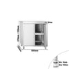Stainless Steel Floor Cupboard PREMIUM - 800x700mm - with Hinged Doors