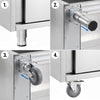 Edelstahl Arbeitsschrank PREMIUM - 1200x700mm - mit 2 Schubladen & Aufkantung