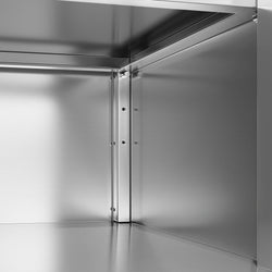 Szafka robocza ze stali nierdzewnej PREMIUM – 1400 x 700 mm – z 3 szufladami po lewej stronie – wraz z blatem granitowym