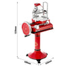 Flywheel Meat Slicer - Blade 250mm - Red - with Pedestal Stand