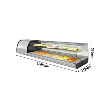 Witryna chłodnicza - Tapas Premium PLUS - 4x GN 1/3 - z szybą pośrednią - Prime Gastro