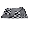 (12 pcs) Dishcloth made of Cotton Checked - 65x65cm - Black / White checked