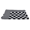 (12 pcs) Dishcloth made of Cotton Checked - 65x65cm - Black / White checked