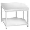 Commercial Stainless Steel Corner Table PREMIUM - 1150x800mm - with Undershelf - with Rear Upstand