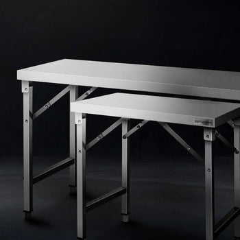 Stół roboczy ze stali nierdzewnej - składany - 1800x600mm - Prime Gastro