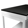 Stół roboczy PREMIUM – stal nierdzewna – 1200 x 800 mm – z półką dolną – z blatem granitowym