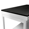 Stół roboczy centralny ze stali nierdzewnej PREMIUM - 1200x700mm - z półką - z blatem granitowym