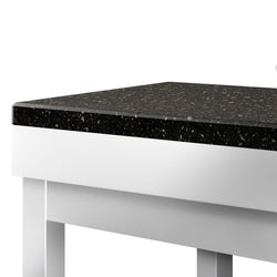 Stół roboczy centralny ze stali nierdzewnej PREMIUM - 1800x600mm - z półką - z blatem granitowym