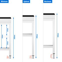 Stół roboczy ze stali nierdzewnej PREMIUM – 1200 x 800 mm – z podstawą – wraz z granitowym blatem roboczym