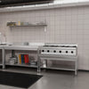 Stół podblatowy ze stali nierdzewnej 1000 x 600 mm – z podstawą