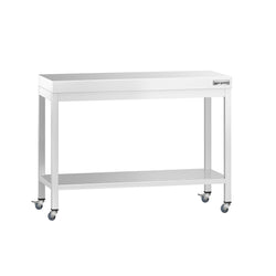 Stół roboczy ze stali nierdzewnej PREMIUM – 1000 x 700 mm – z półką dolną i kółkami