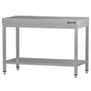 Commercial Stainless Steel Centre Table ECO - 1000x600mm - with Undershelf