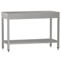 Stół roboczy ze stali nierdzewnej ECO - 1000 x 600 mm - z podstawą
