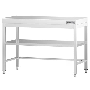 Stół roboczy ze stali nierdzewnej PREMIUM - 1000x600 mm - z półką dolną i rozpórką - Prime Gastro