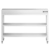 Commercial Stainless Steel Centre Table PREMIUM - 1000x800mm - with Undershelf - with 2 Undershelves