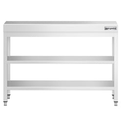 Stół roboczy ze stali nierdzewnej PREMIUM - 1000x700 mm - z półką dolną i półką pośrednią