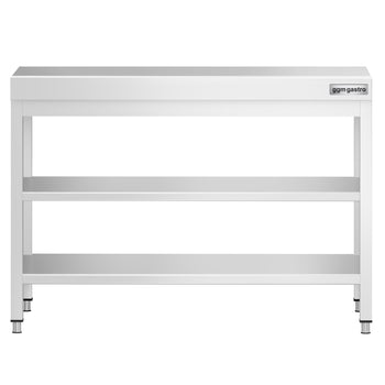 Stół roboczy ze stali nierdzewnej PREMIUM - 1000x800 mm - z półką dolną i półką pośrednią - Prime Gastro