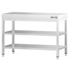 Commercial Stainless Steel Centre Table PREMIUM - 1000x800mm - with Undershelf - with 2 Undershelves