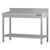 Stół roboczy przyścienny ze stali nierdzewnej ECO - 1000x700mm - z półką