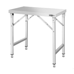 Stół roboczy centralny ze stali nierdzewnej - składany - 1000x700mm