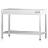 Commercial Stainless Steel Centre Table PREMIUM - 1000x700mm - with Undershelf