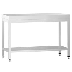 Stół roboczy ze stali nierdzewnej PREMIUM – 1000 x 700 mm – z podstawą