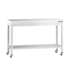 Stół roboczy ze stali nierdzewnej PREMIUM – 1200 x 600 mm – z półką dolną i kółkami