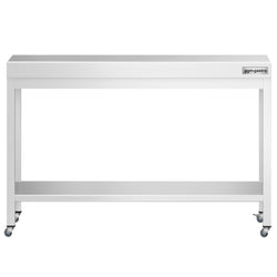 Stół roboczy ze stali nierdzewnej PREMIUM – 1200 x 600 mm – z półką dolną i kółkami