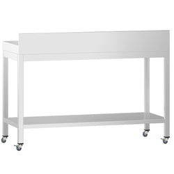 Stół roboczy ze stali nierdzewnej PREMIUM – 1200 x 700 mm – z półką dolną, nadstawką i kółkami