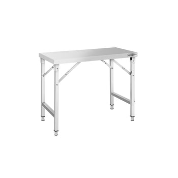 Stół roboczy centralny ze stali nierdzewnej - składany - 1200x600mm