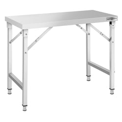 Stół roboczy centralny ze stali nierdzewnej - składany - 1200x600mm