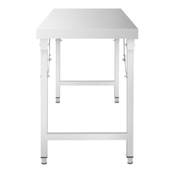 Stół roboczy centralny ze stali nierdzewnej - składany - 1200x600mm